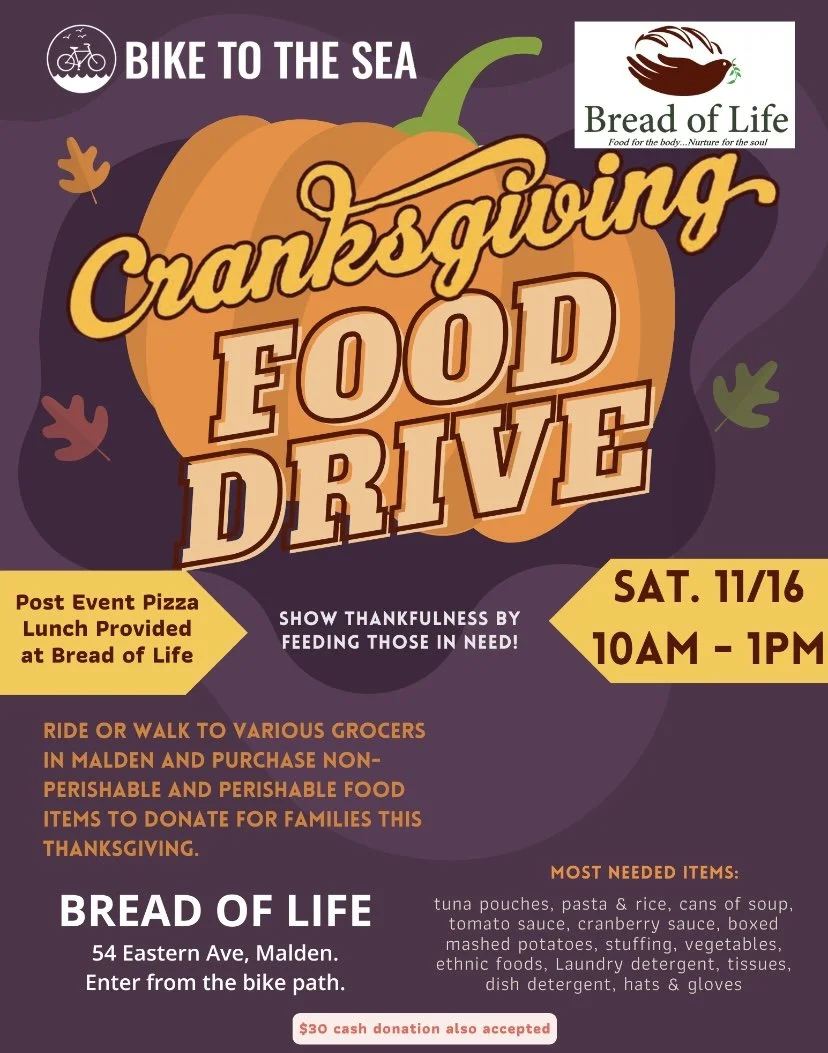 Bike to the Sea Cranksgiving Food Drive - benefits Bread of Life