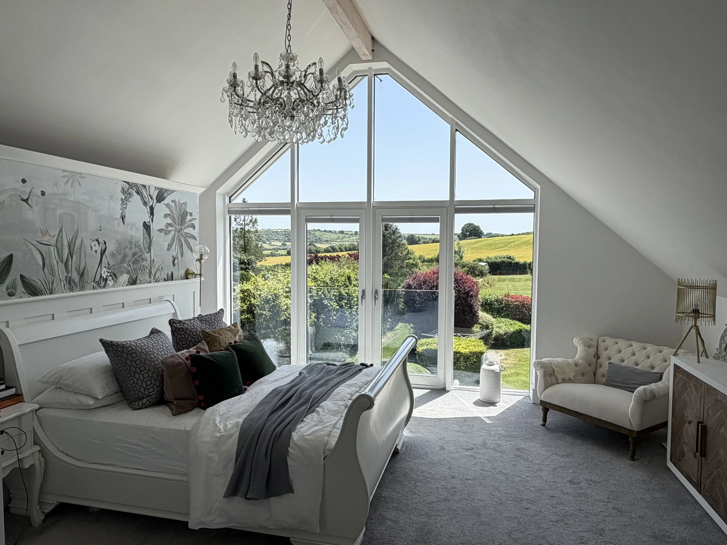 Glass Gable detail to Bedroom