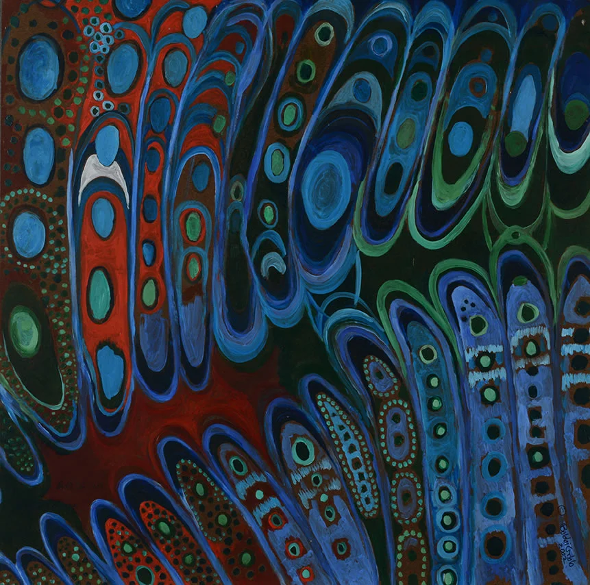 24 x24 Blue & Red Loops.jpg