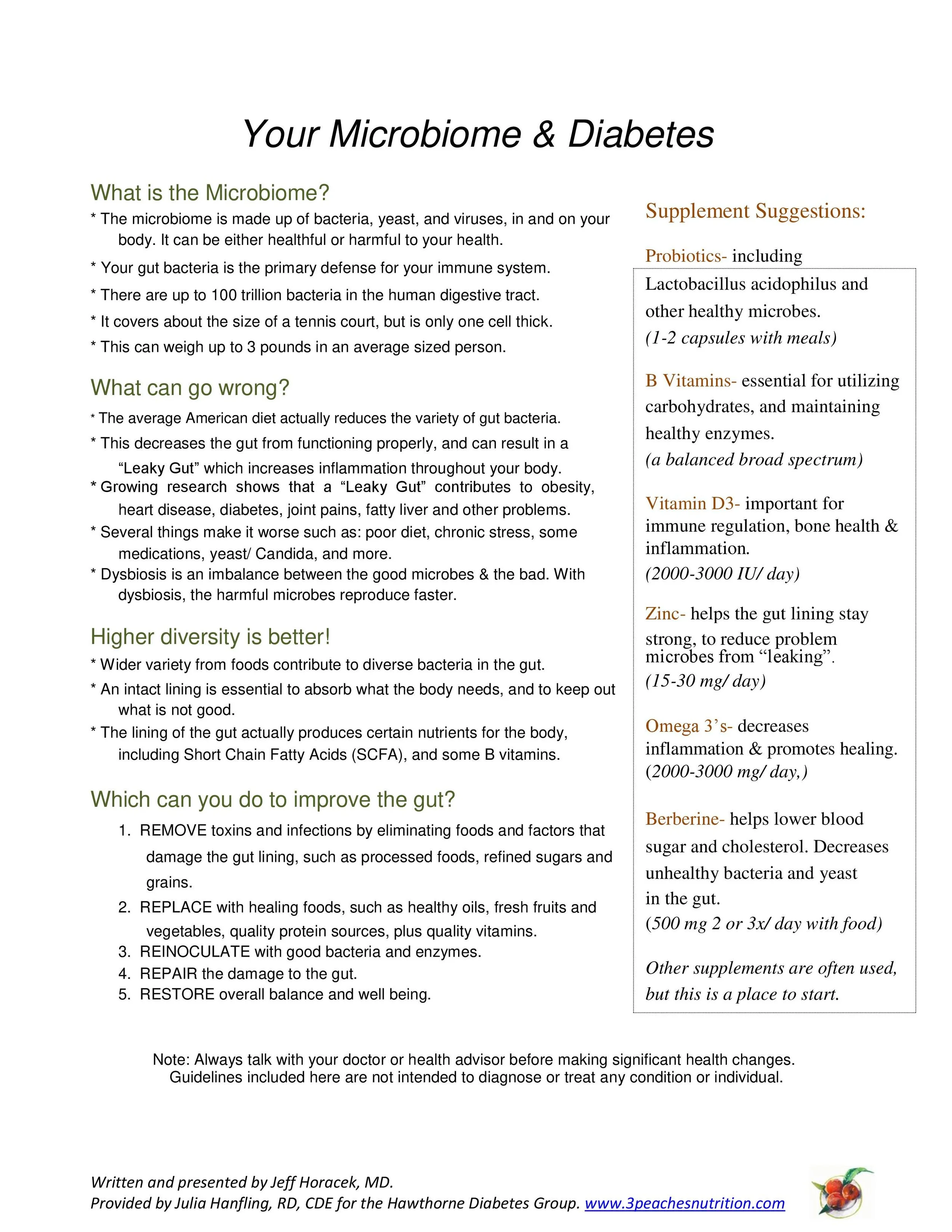 The Microbiome & Diabetes: Repairing the Gut and Improving Blood Sugar Metabolism