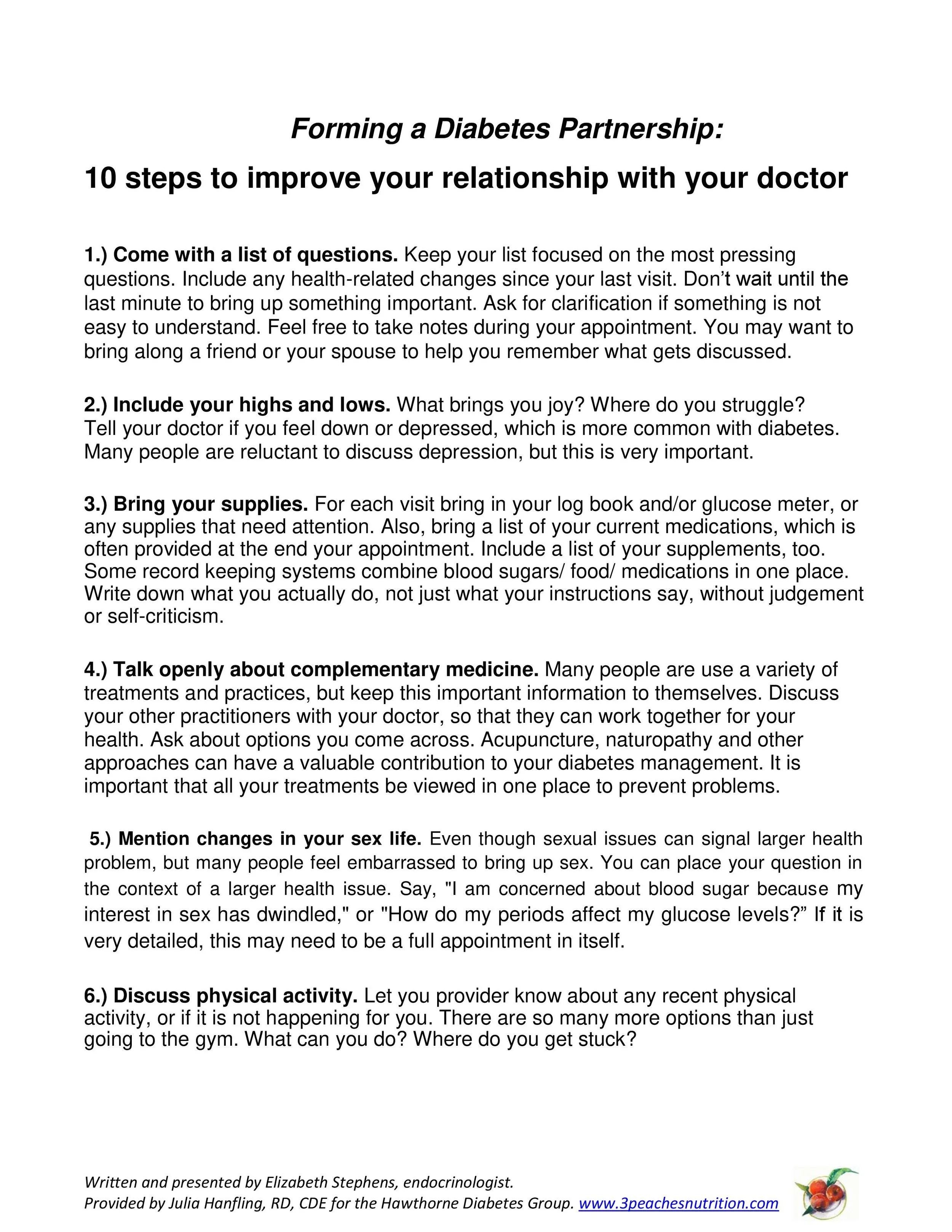10 Steps to Improve your Relationship with your Doctor