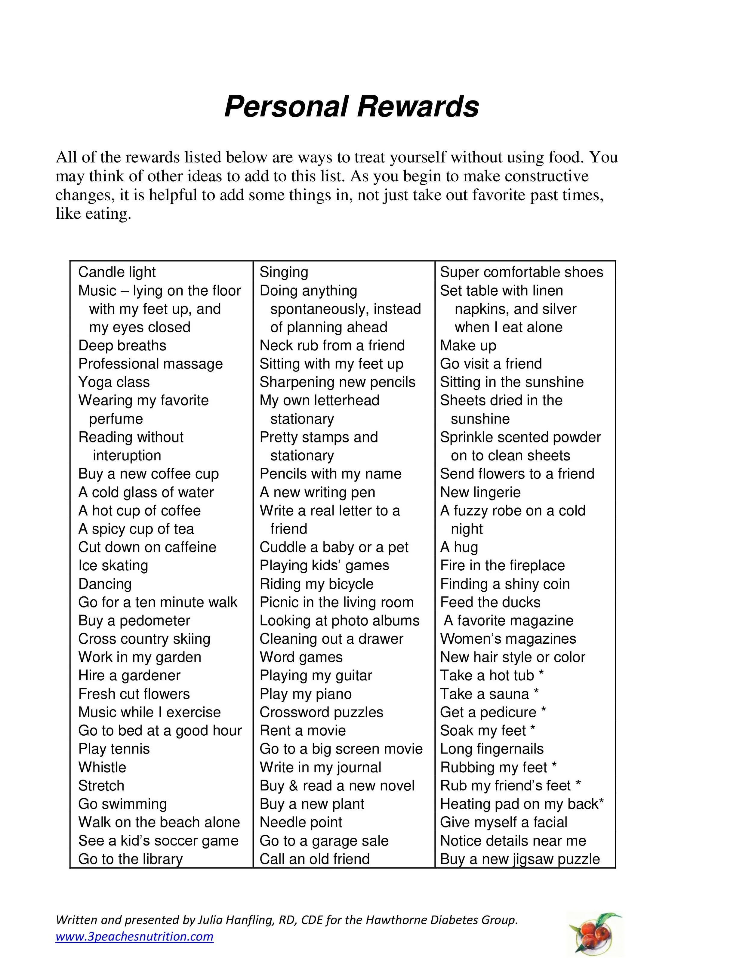 Personal Rewards
