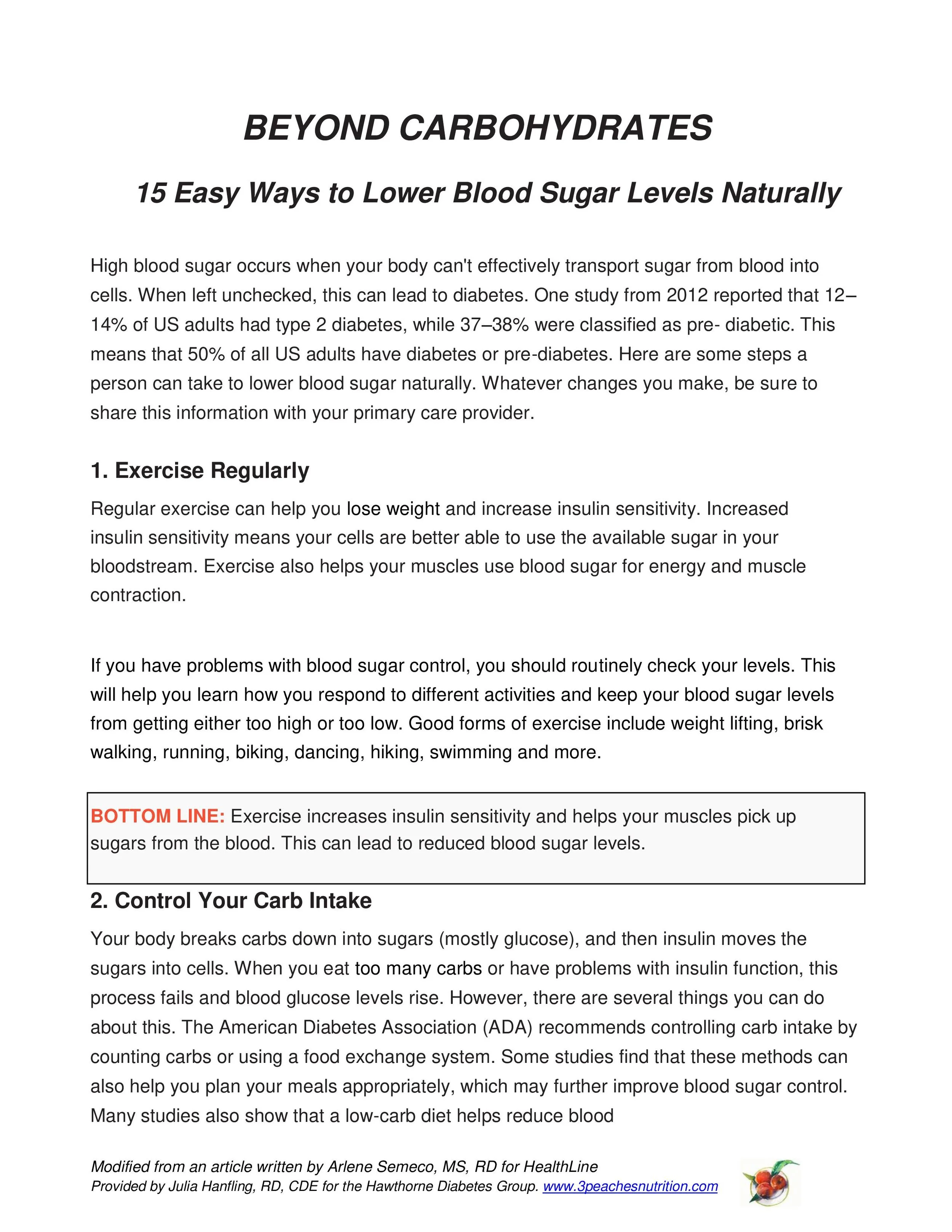 15 Easy Ways to Lower Blood Sugar Levels Naturally