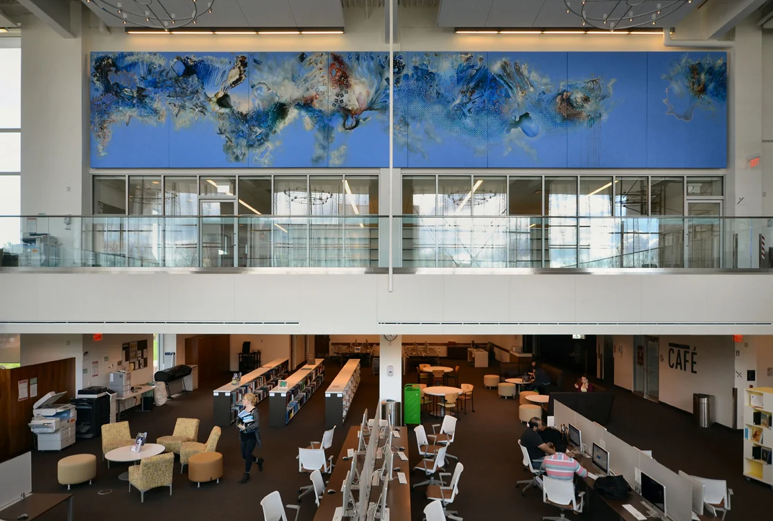 "Cloud" installed at the Hans W. Klohn Commons, University of New Brunswick, Saint John, Canada. Photo by John Leroux 
