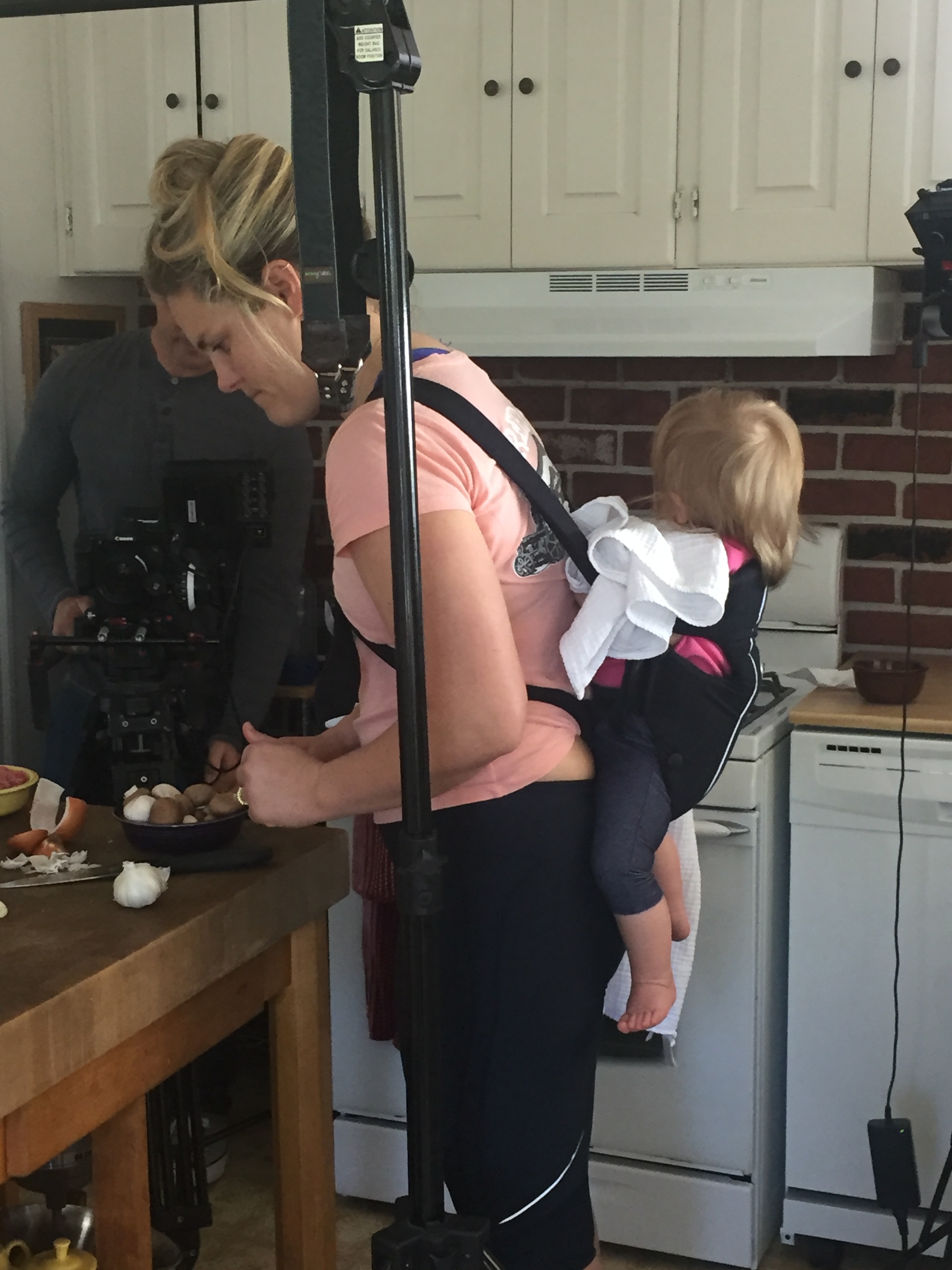 Me being a mom while shooting a recipe