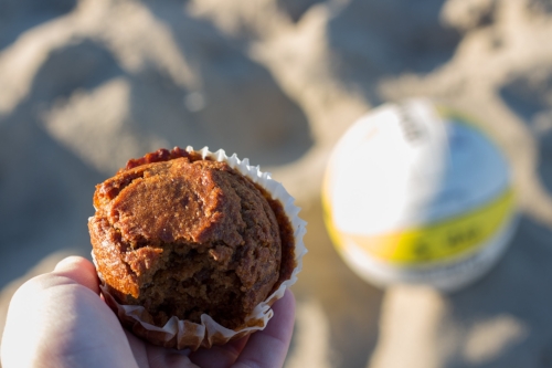 A healthy home made bran muffin.