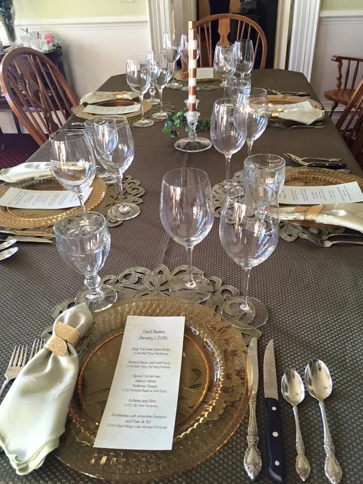 The beautiful place settings.