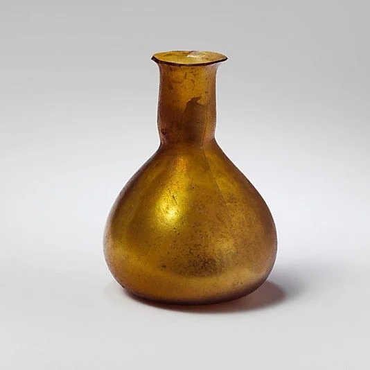 Roman glass perfume bottle, 1st century A.D.