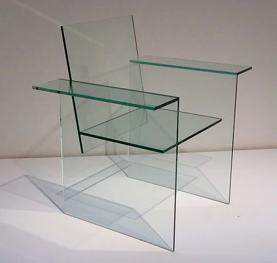 Laminated Glass Armchair, Shiro Kuramata, 1976.