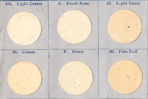 A swatch of Duresco watercolor paints, ca. 1901