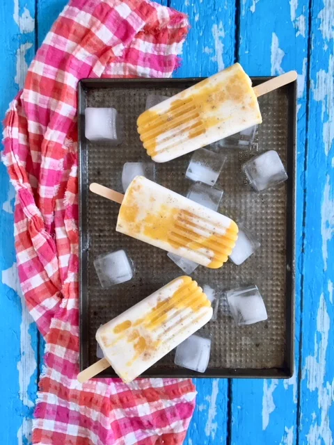 Mango Lassi Popsicles