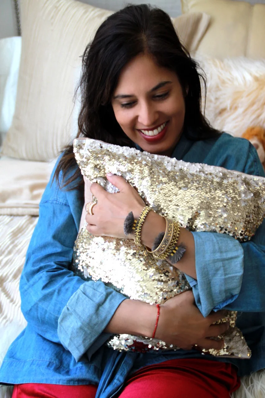 “I feel like my one of a kind pieces which I make in India with my artisans, those are more like wearable art pieces, but I joke around with my customers that they shouldn’t be precious with them and put them in the safe, but wear them with a lot of love and happiness and have fun and that’s one of my hashtags because I do believe that jewelry makes you feel alive, but also want to have fun too.”