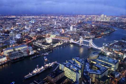 View from the top of The Shard