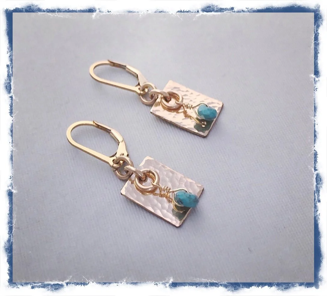 Turquoise Gold Earrings