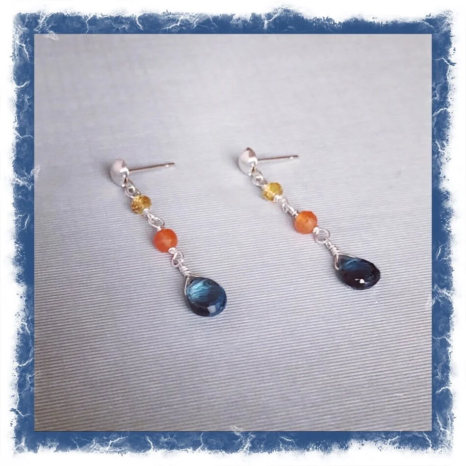 LBT, Carnelian, Citrine Earrings