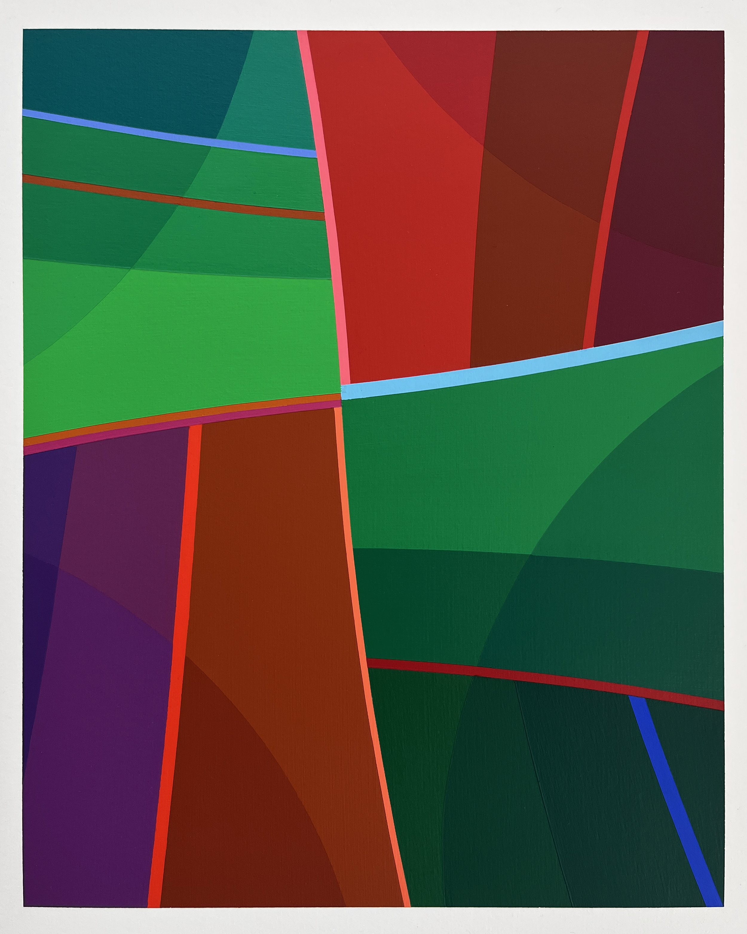 Paperhouse Nº. 6 2025 Acrylic on Arches 140 lb watercolor paper 10 × 8 in (image) 14 × 12 in (sheet)