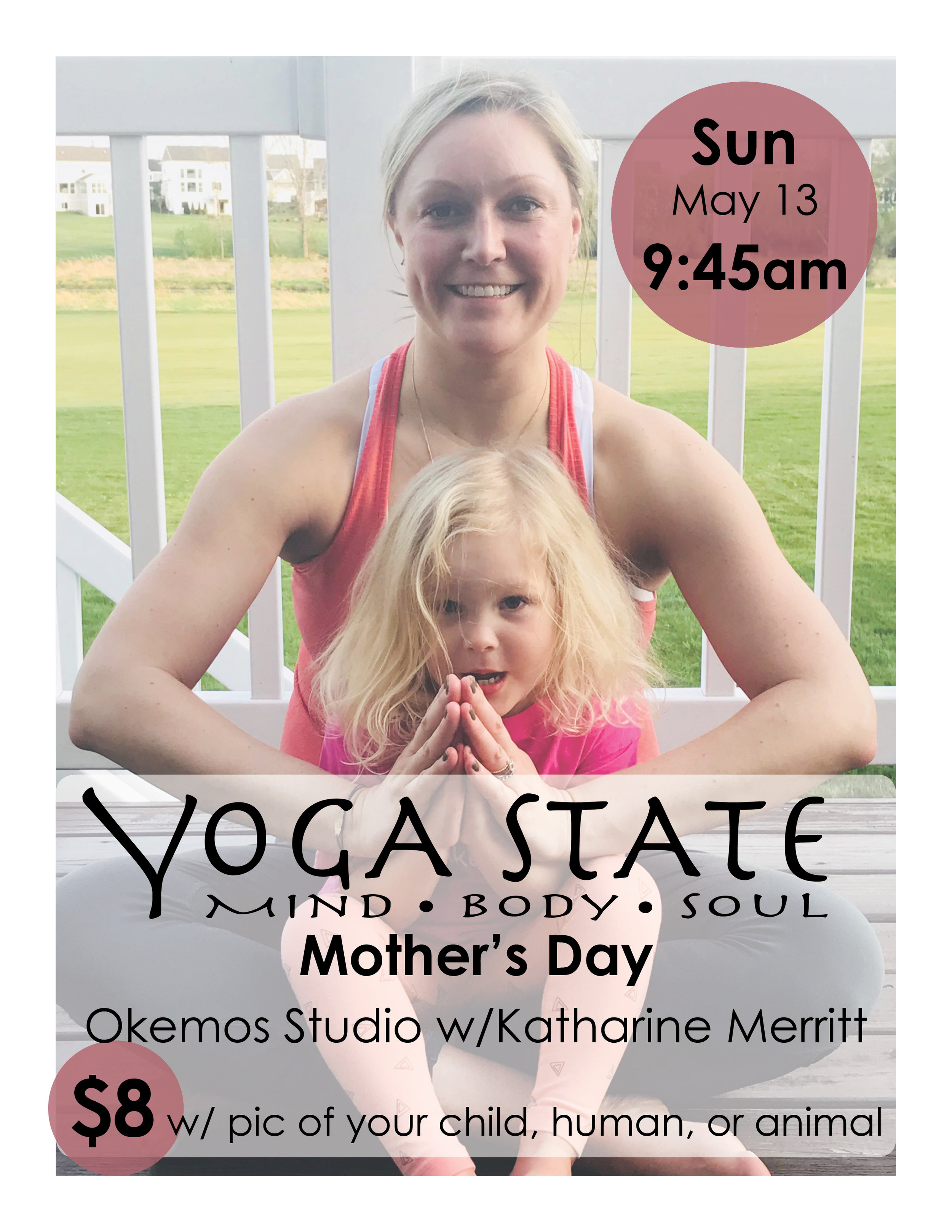 Mother's Day Yoga $8!