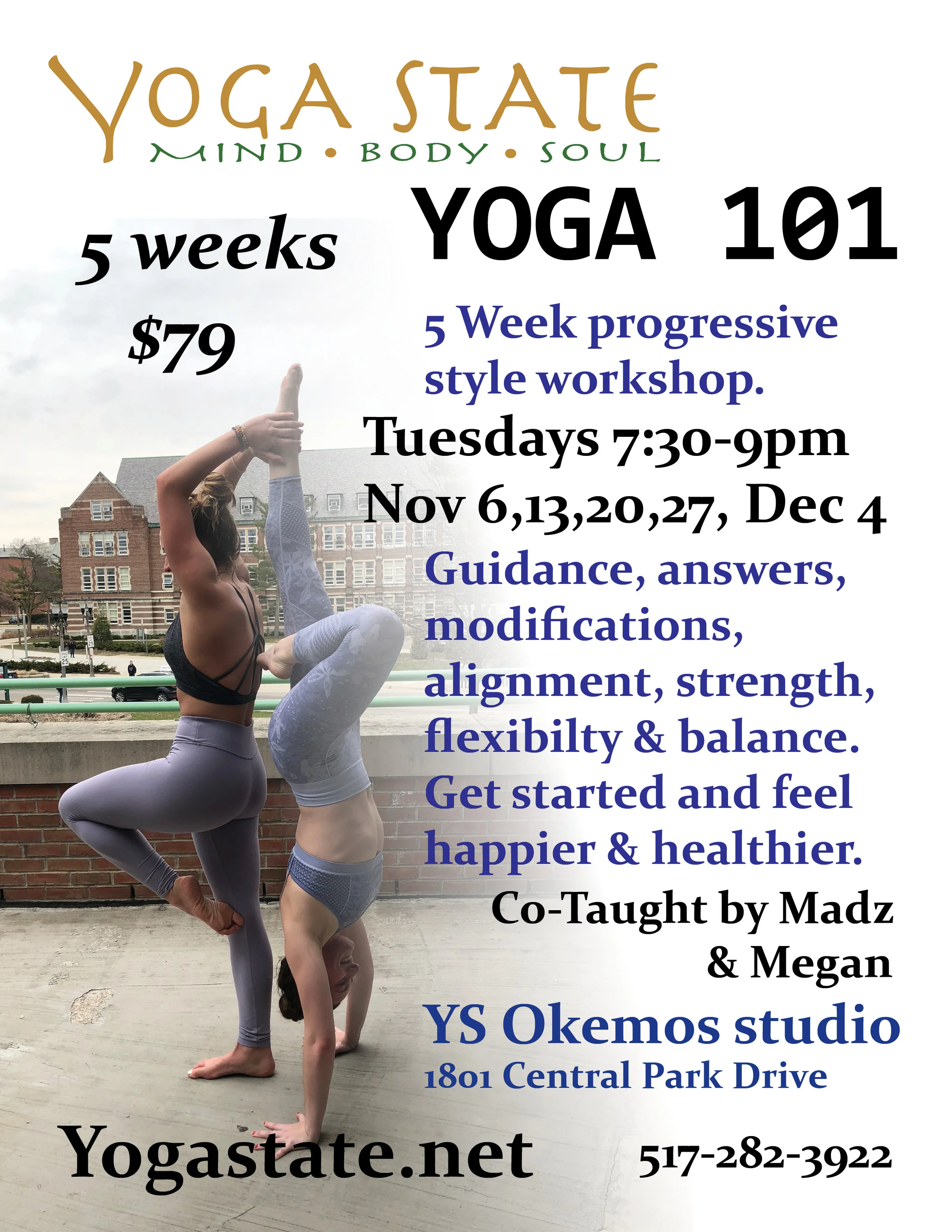Yoga 101 Workshop Nov 6th - 4thDec