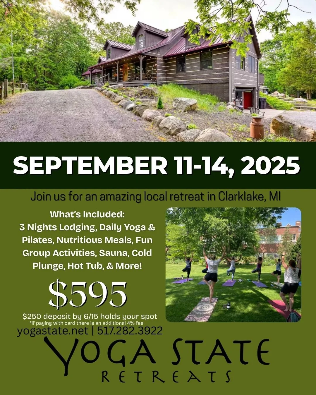 Clarklake MI Community Yoga & Pilates Retreat