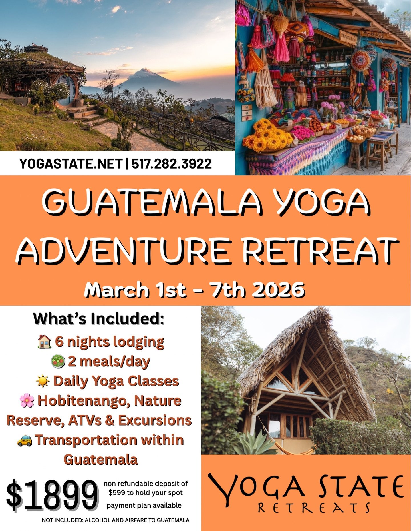 Imagine waking up to volcano views, moving your body in nature, and spending your days immersed in color, culture, and connection.

Our Guatemala Yoga Adventure Retreat is more than just a getaway!  It&rsquo;s a chance to slow down, reconnect with yo