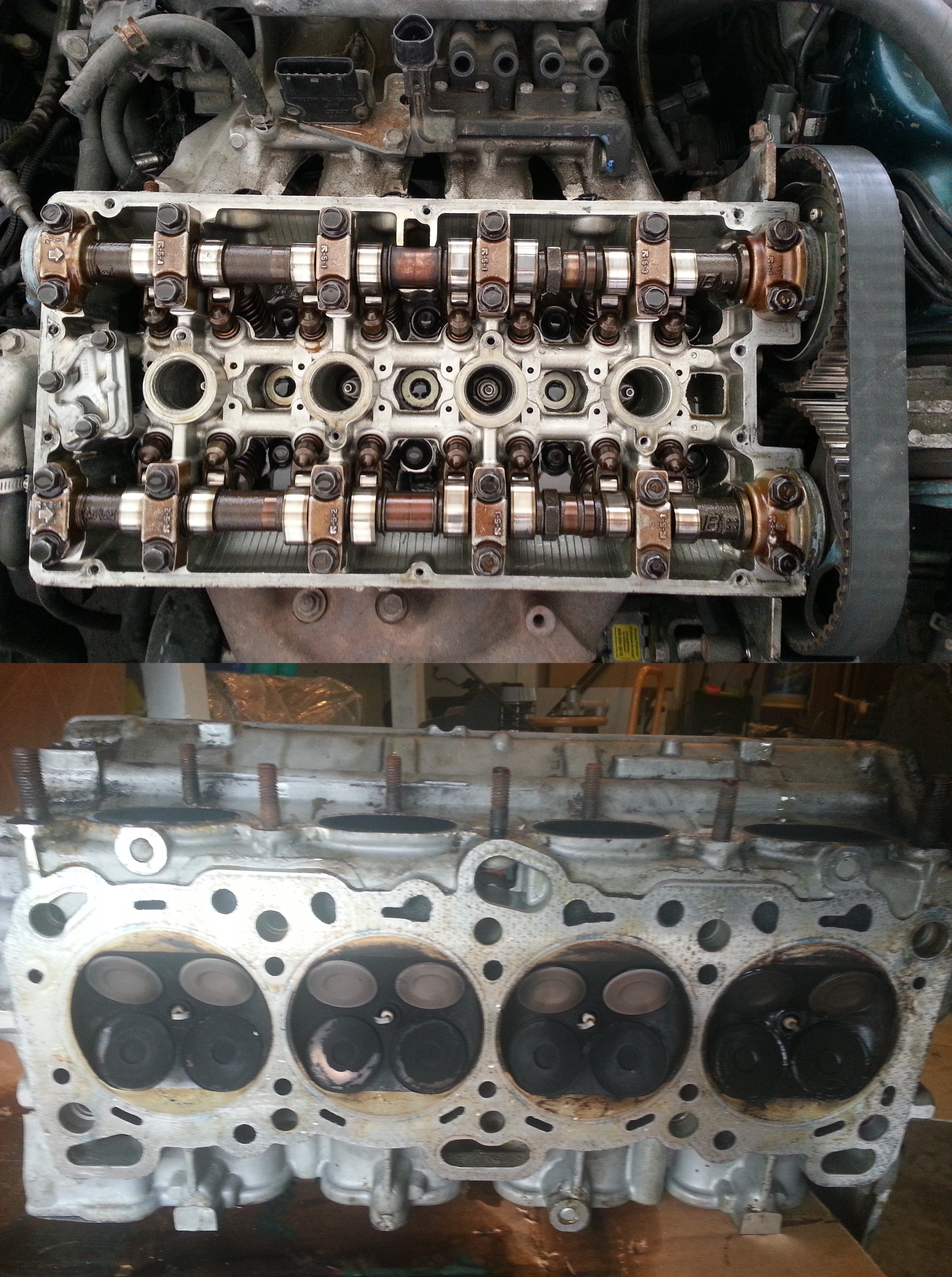 Cylinder head Top and bottom pics