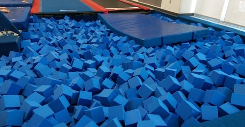 5x5x5 Gymnastic Pit Foam Cubes/Blocks 250 pcs (Blue)