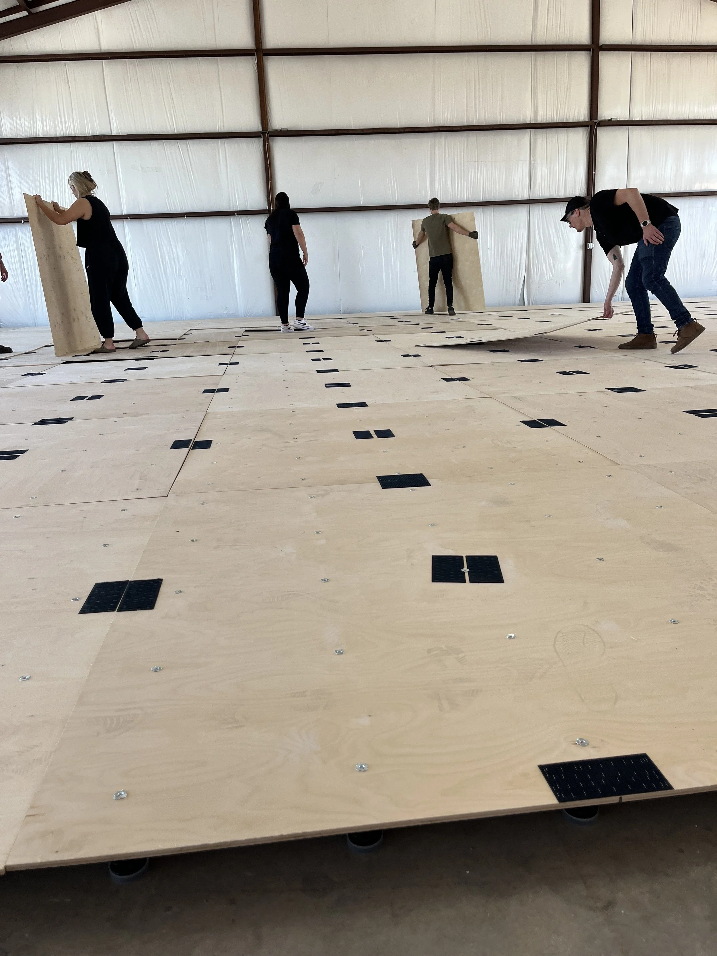 60' x 42' Cheer Spring Floor  with 2 Inch Thick, Carpet Bonded Foam
