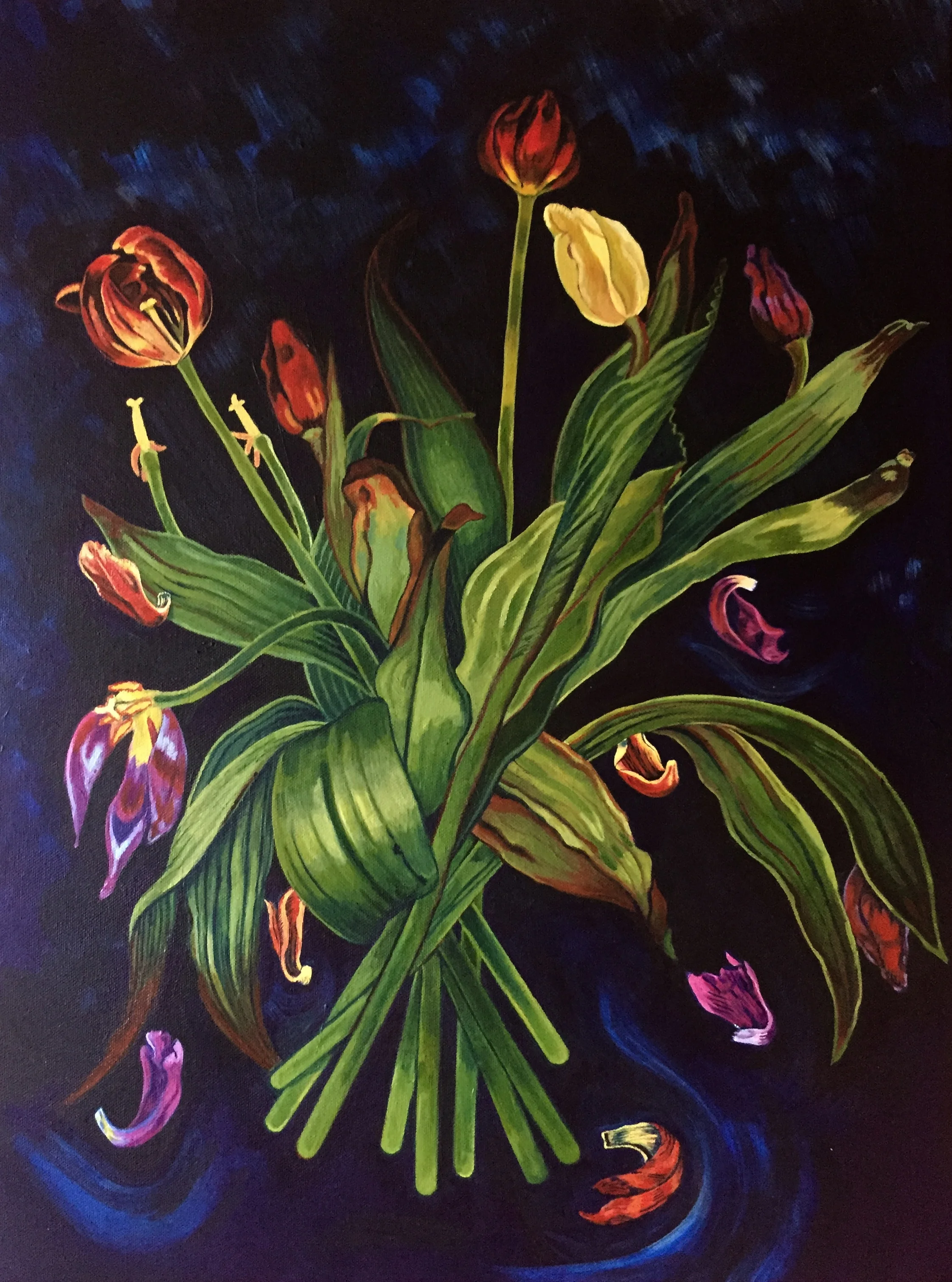 Time Passes Slowly , 2019 Acrylic on canvas 24 in x 18 in