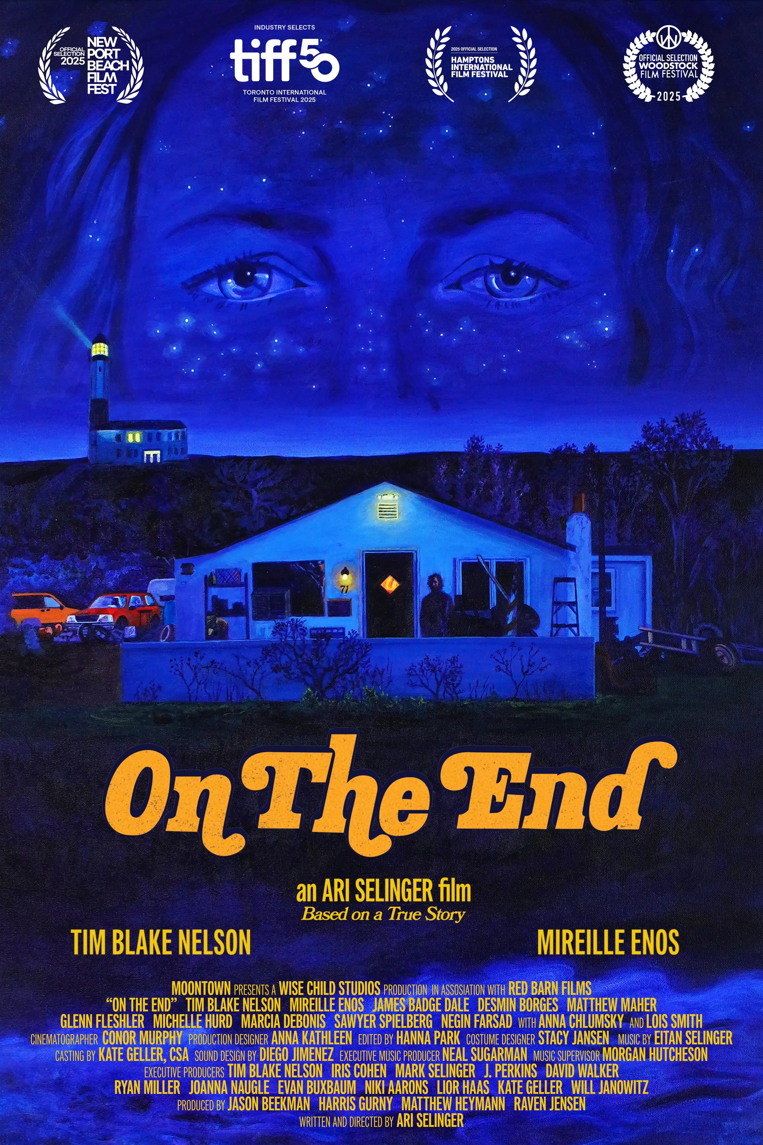 On The End, Film Poster, 2025, Acrylic on canvas, 40 in x 30 in 