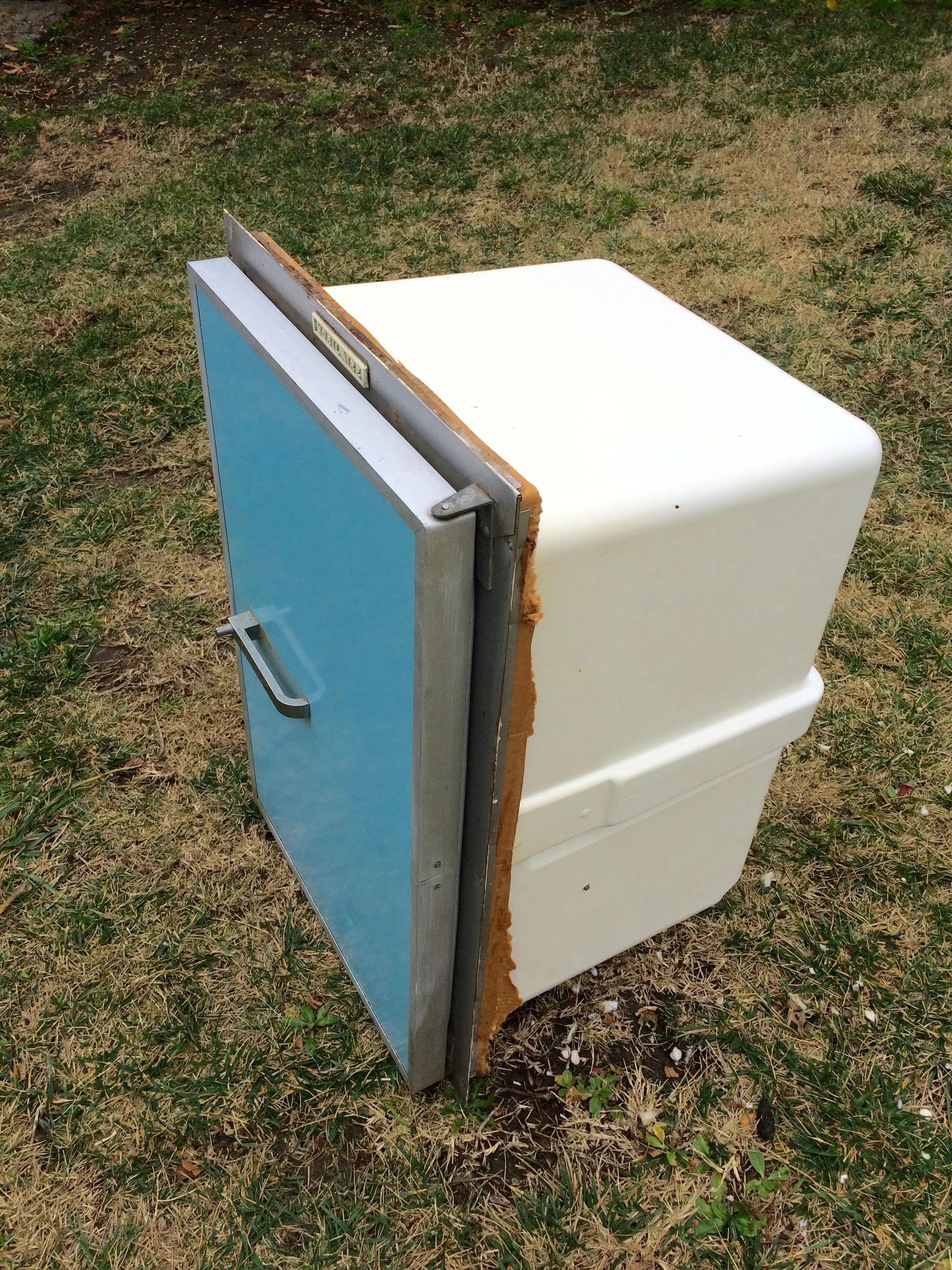 After cleaning and removing remaining cardboard an insulation 