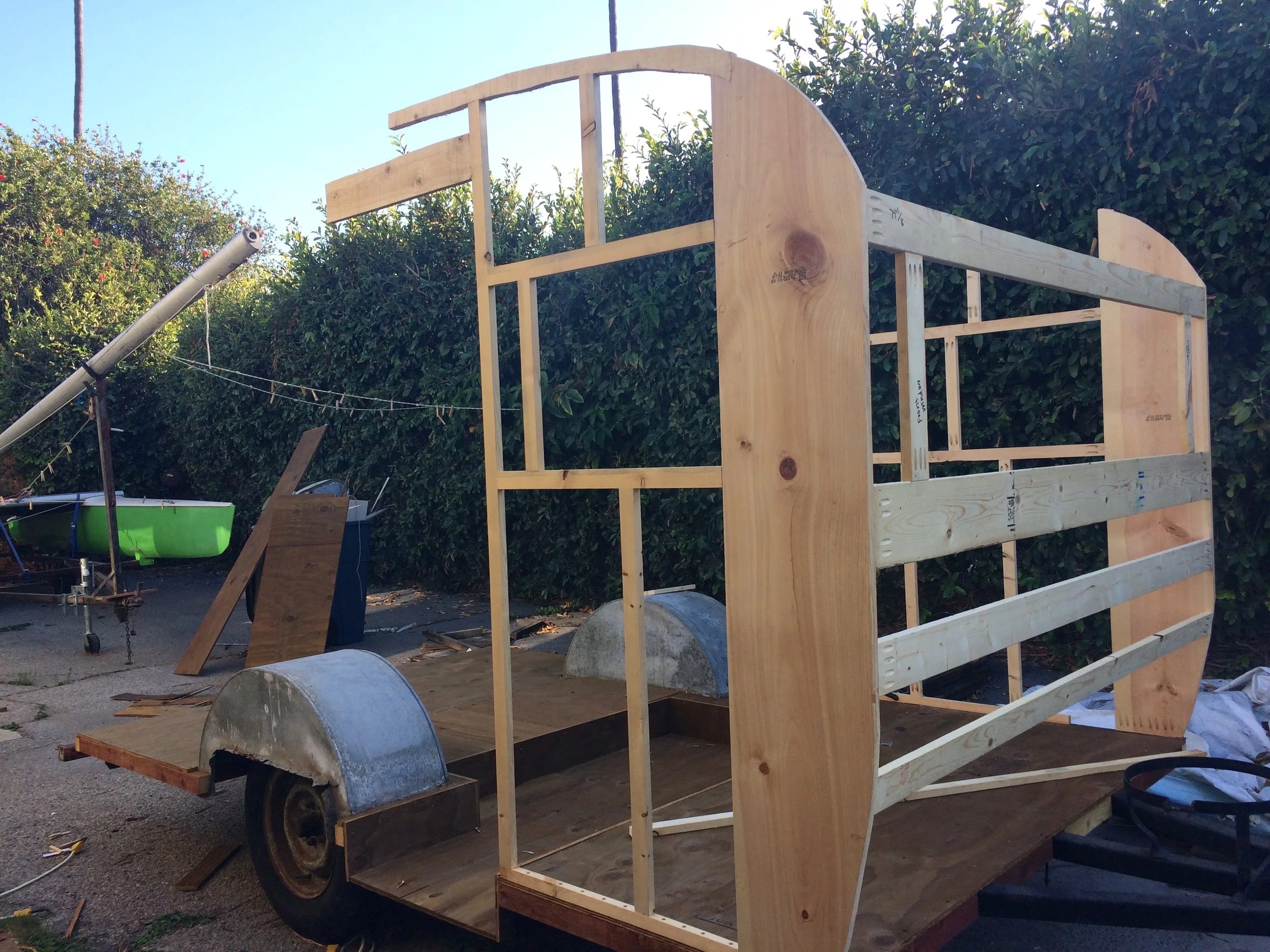 Front of the trailer frame