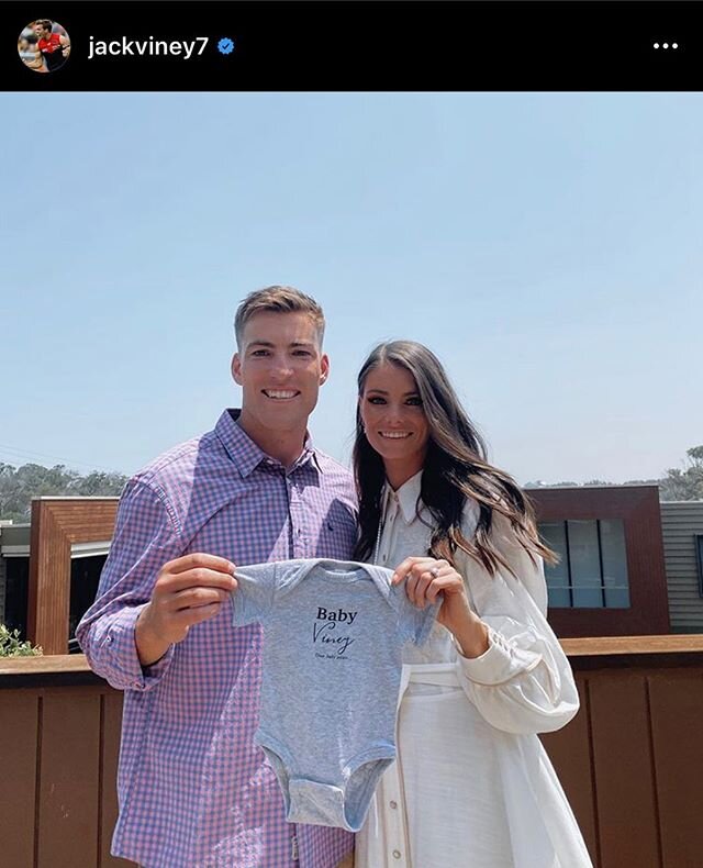 Countdown is already on until YJFL season 2028 #fatherson #fatherdaughter ❤️💚 Congratulations @jackviney7 @charlotteviney 👶