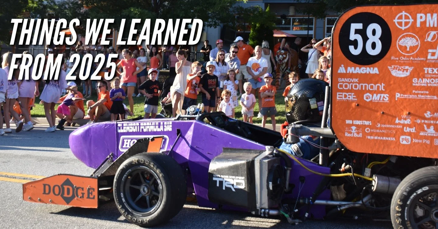 Happy New Year from Clemson Formula SAE! Here&rsquo;s what 2025 taught us. 

#Tiger25 #ClemsonFSAE #FormulaSAE #FSAE #NewYear