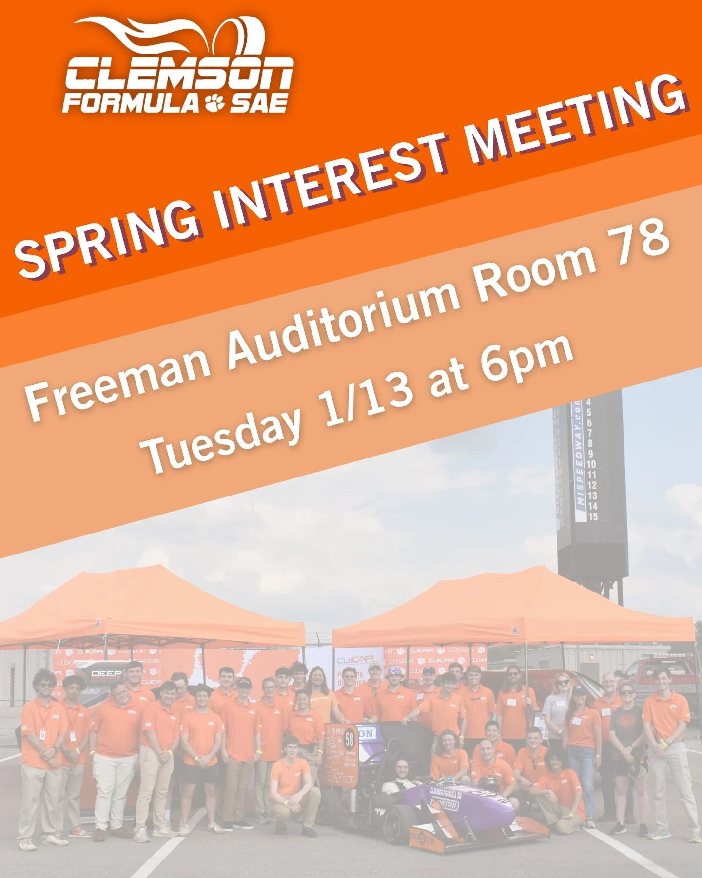 Join us for our Fall Interest Meeting this Tuesday at 6PM! Bring your friends and learn more about the team and each division through a short presentation. Afterward, enjoy a tour of the shop and see Tiger 25 run. We hope to see you there!

#Tiger25 