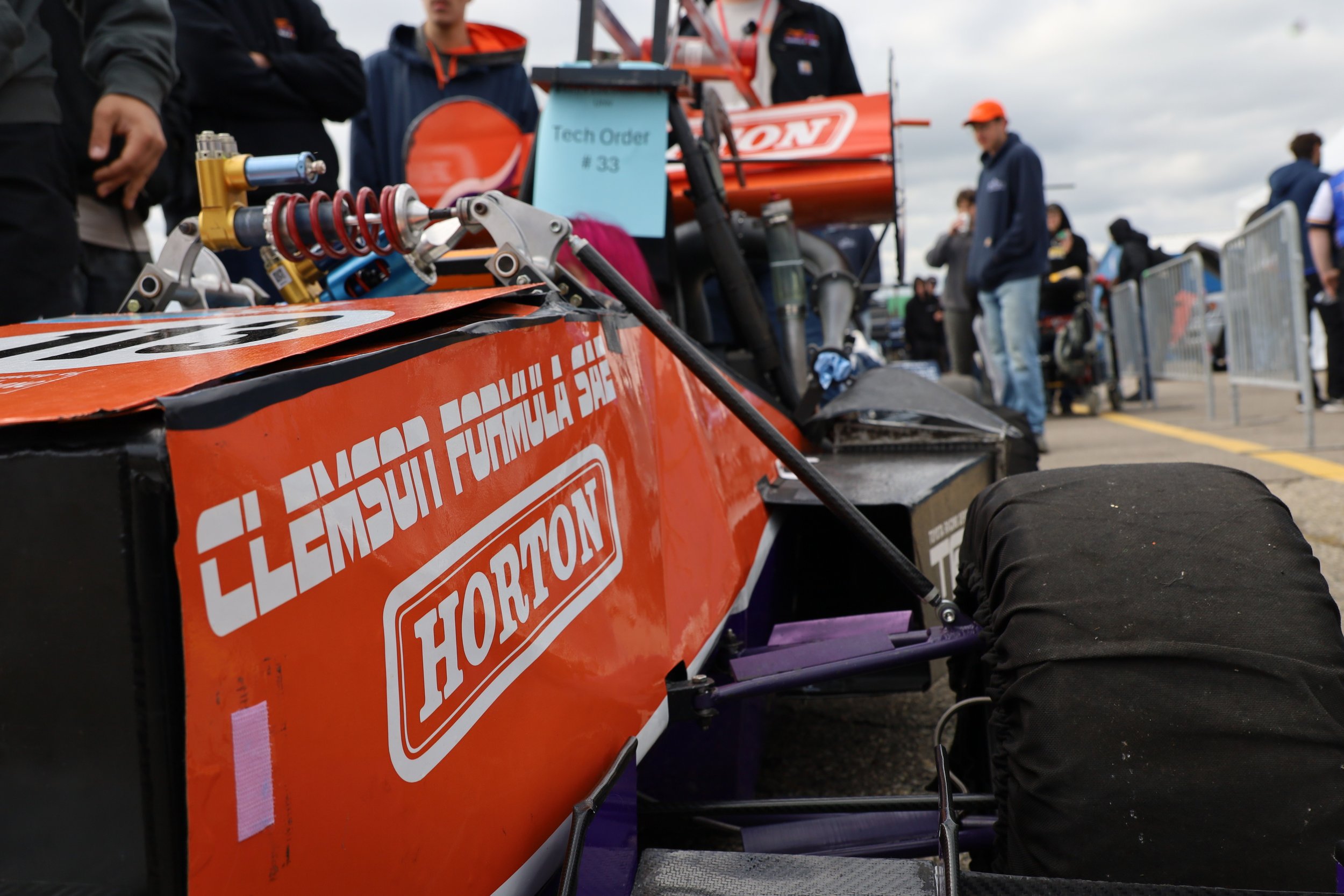 The Tiger 26 started comp off strong by passing tech on day 1! 

We are super proud of everyone who helped us get here and ready to take on design and cost on day 2

#clemsonfsae #techinspection #fsae #competition #engineering