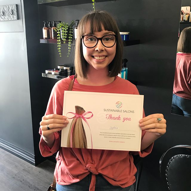 Today this gorgeous girl donated her hair to make wigs for children with cancer, thanks Sophie! Swipe to see the before photos.