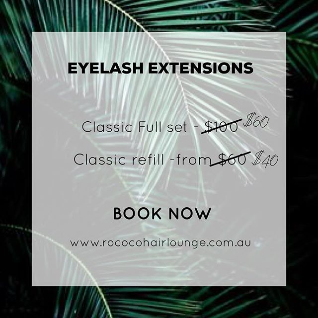 Our beauty therapist Tori is introducing lash extensions. And to kick it all off we have a super special. Tori is a fully qualified lash technician but being a new service it just takes a little longer than usual at the moment. You can book online ww