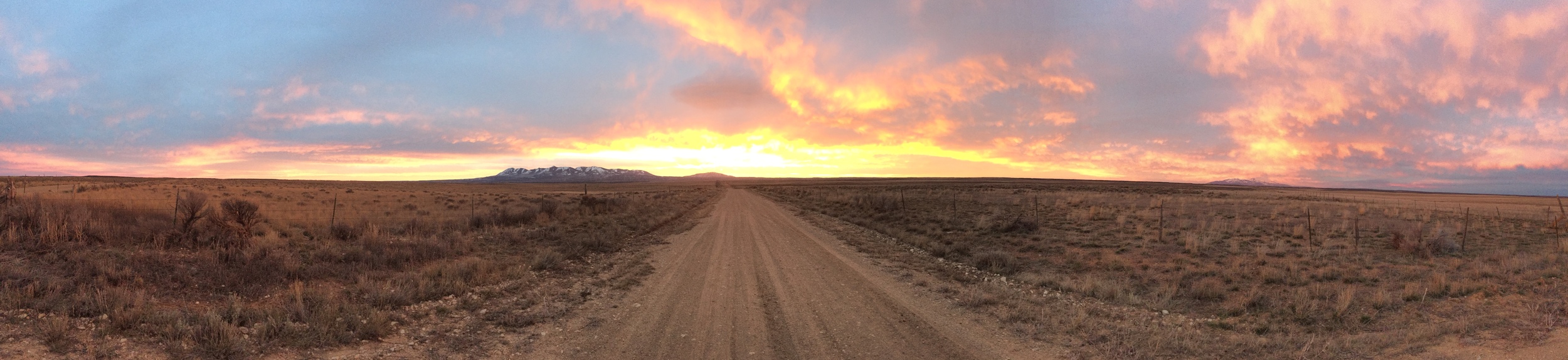 Sunset over the sagebrush flats the first night i tried for Gunnison Sage Grouse in Utah 