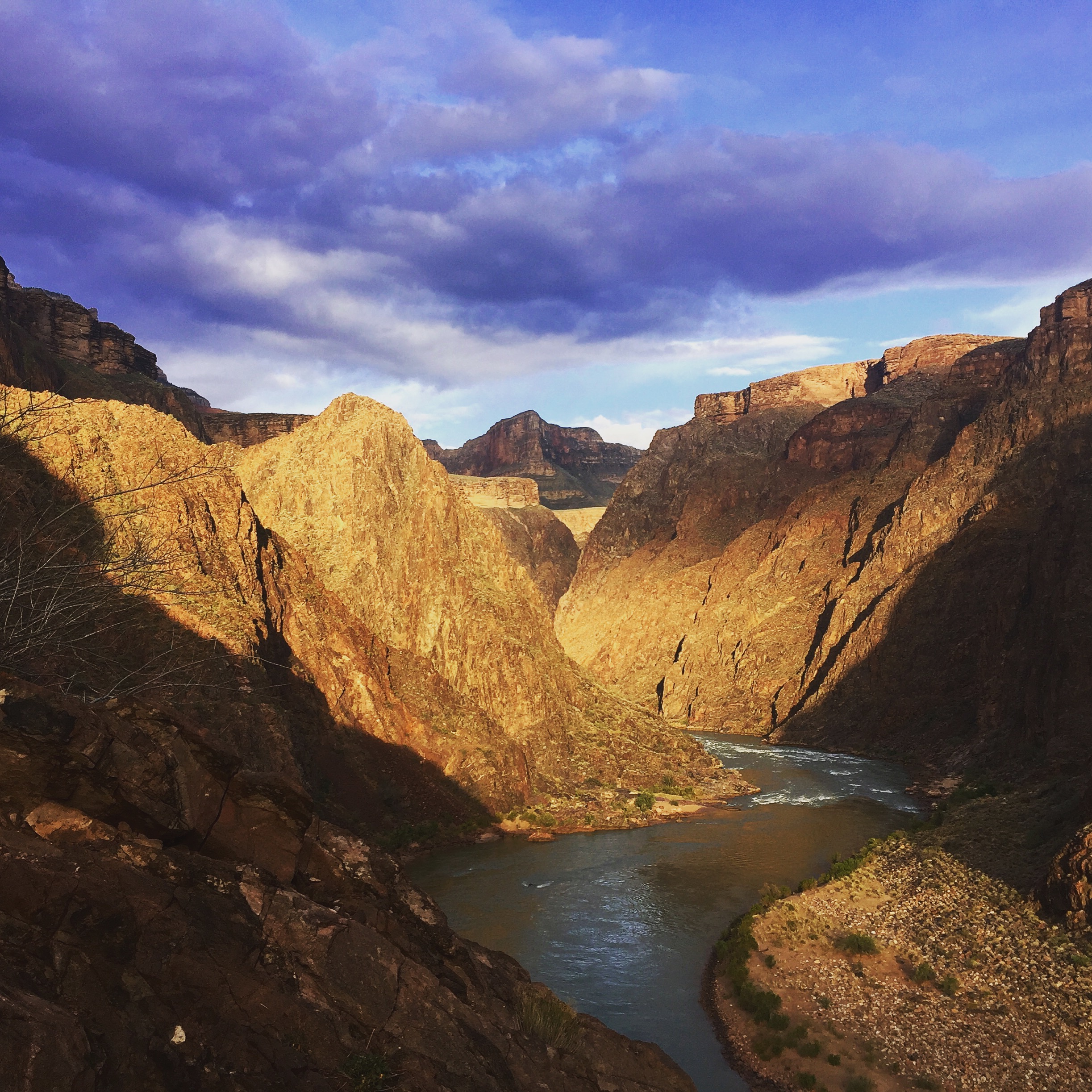Beautiful morning light on the hike out from Bright Angel Campground at the bottom of the Grand Canyon. Check that one off the bucket list! 