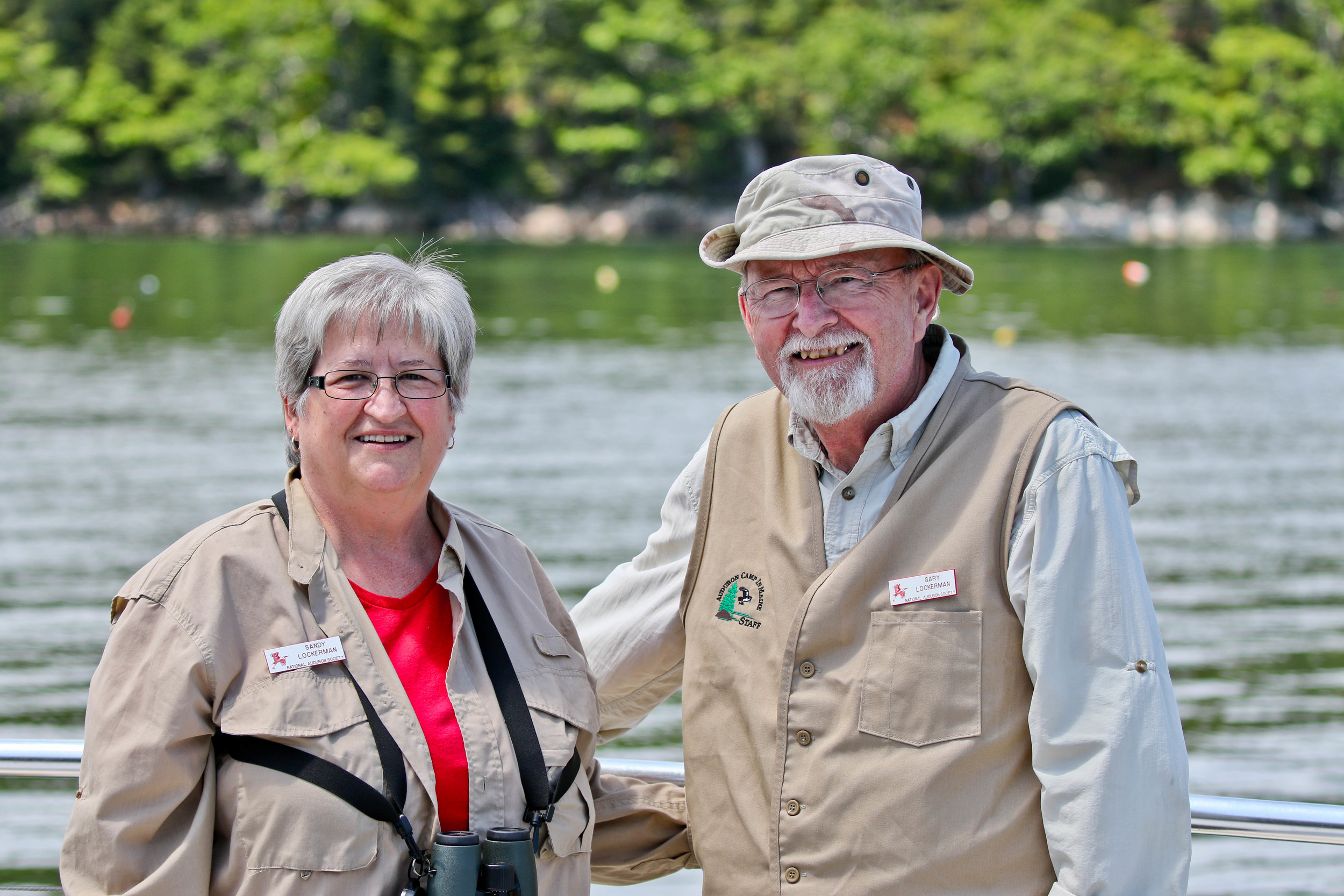 Sandy (left) and her husband Gary are both licensed bird banders, and led workshops on bird banding this week