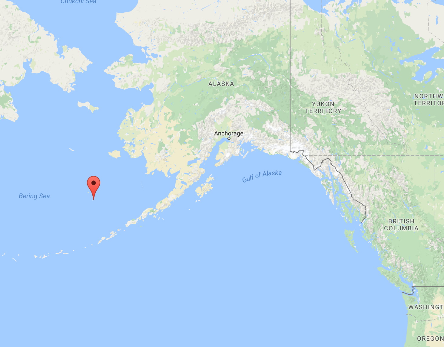 See that tiny island at the base of the red pin? That's St. George!