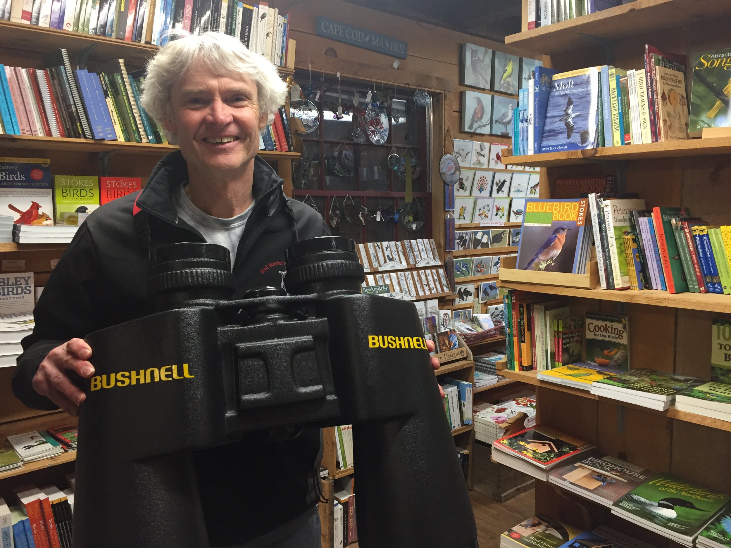 Mike wins the award for largest pair of binoculars this year! 