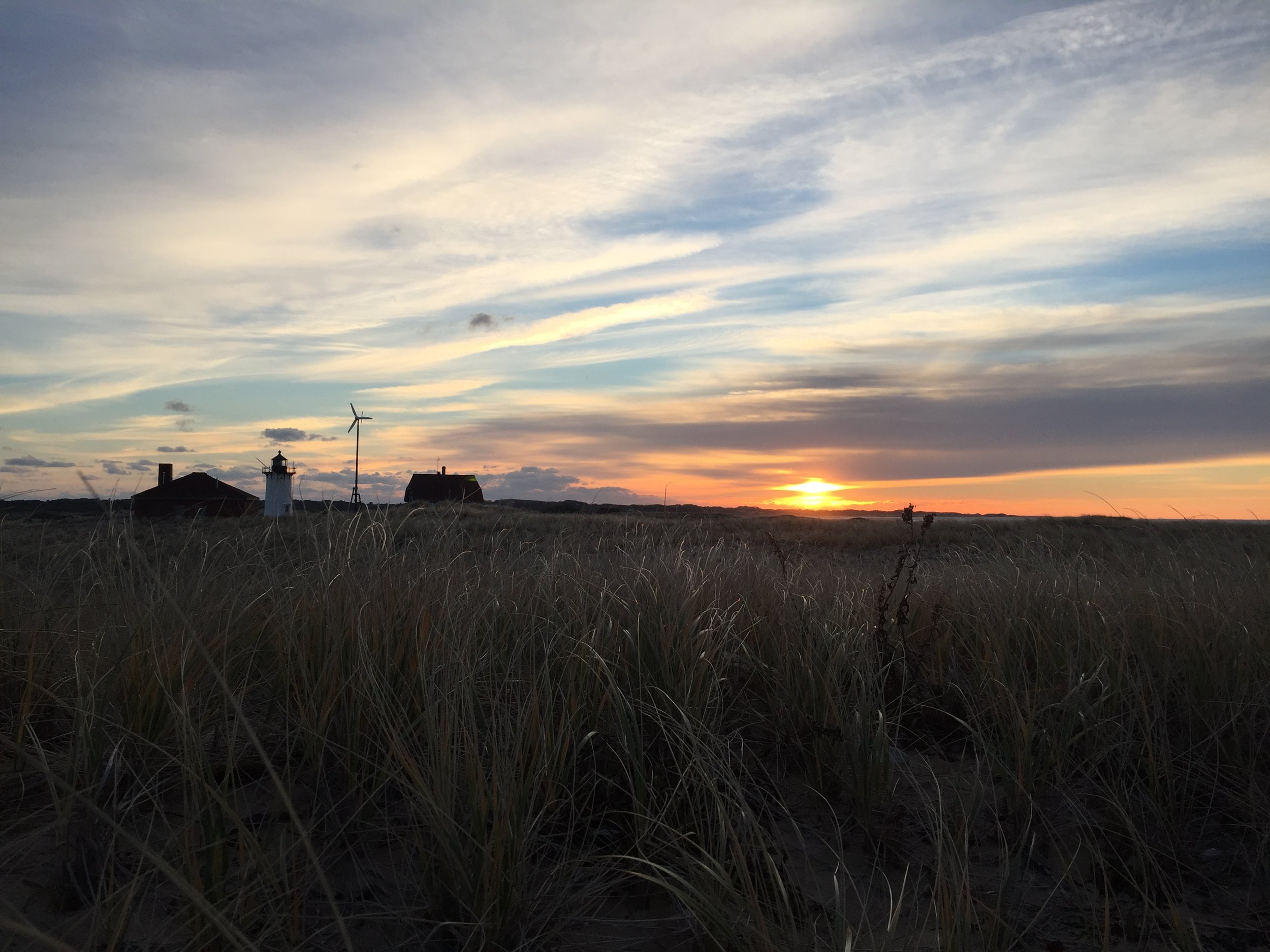 Watching the sunrise from Race Point, Massachusetts. 