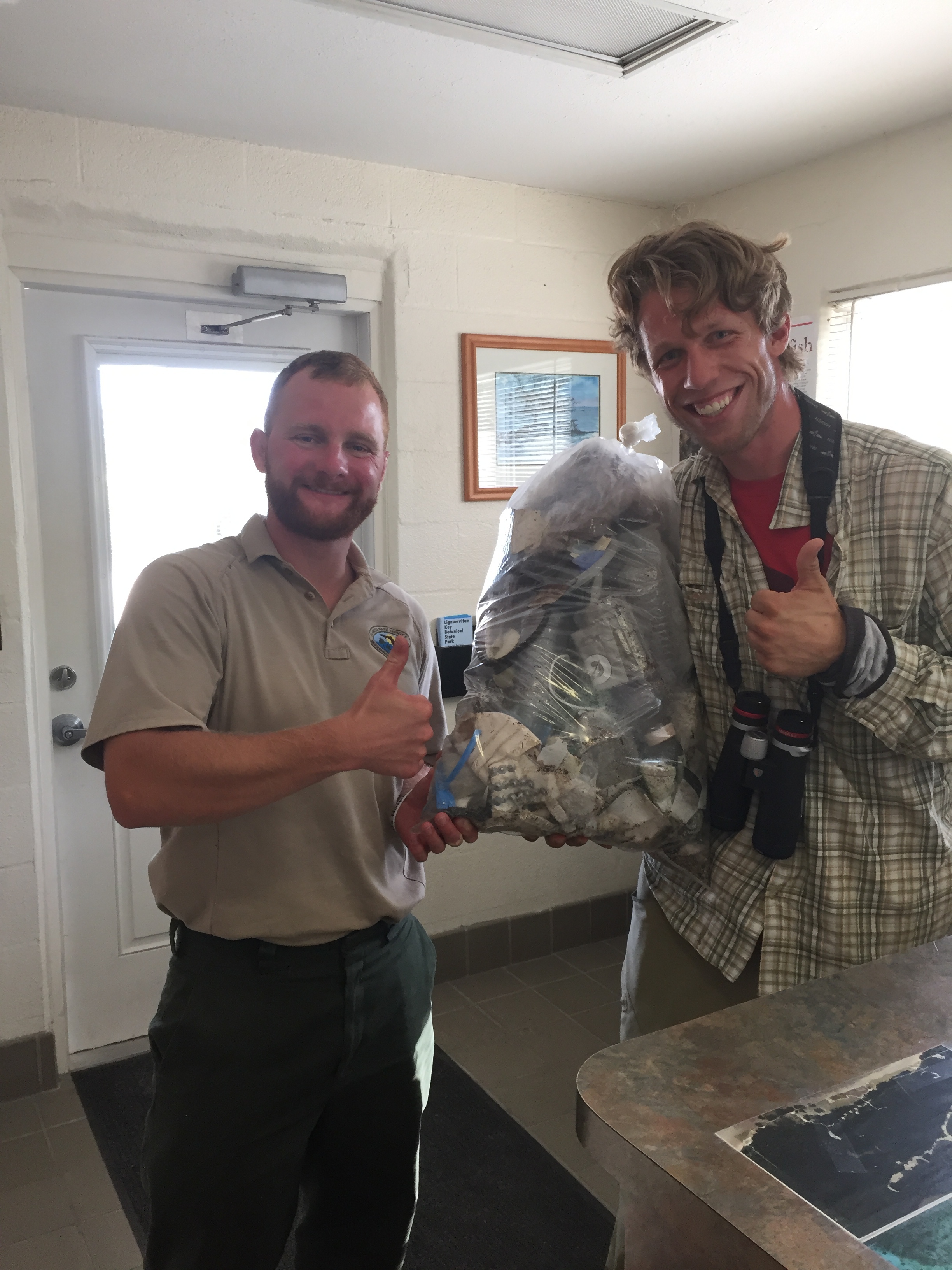 If you pick up a bag of trash, you get a free entrance fee into Florida State Parks! 
