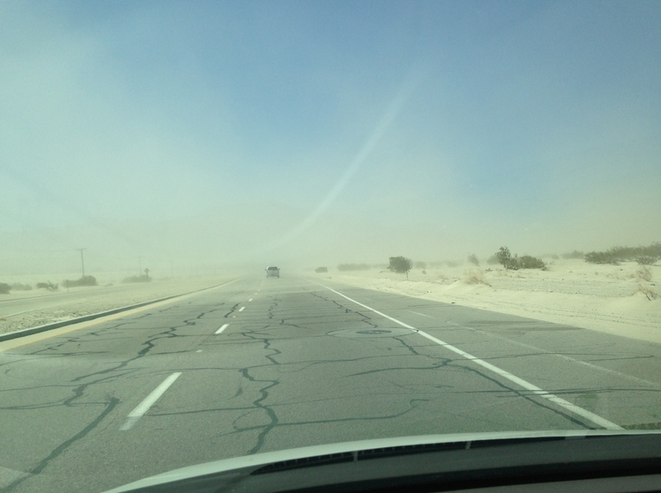 Sandstorm near the I-10 corridor.