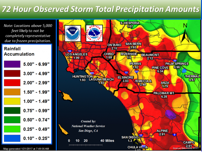 National Weather Service rainfall already fallen between Wednesday - Saturday thus far....