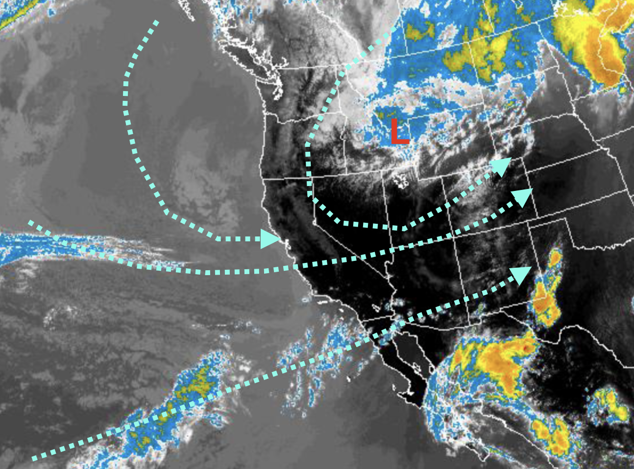 Southwest flow of air at the upper levels has returned a drier airmass to our area.