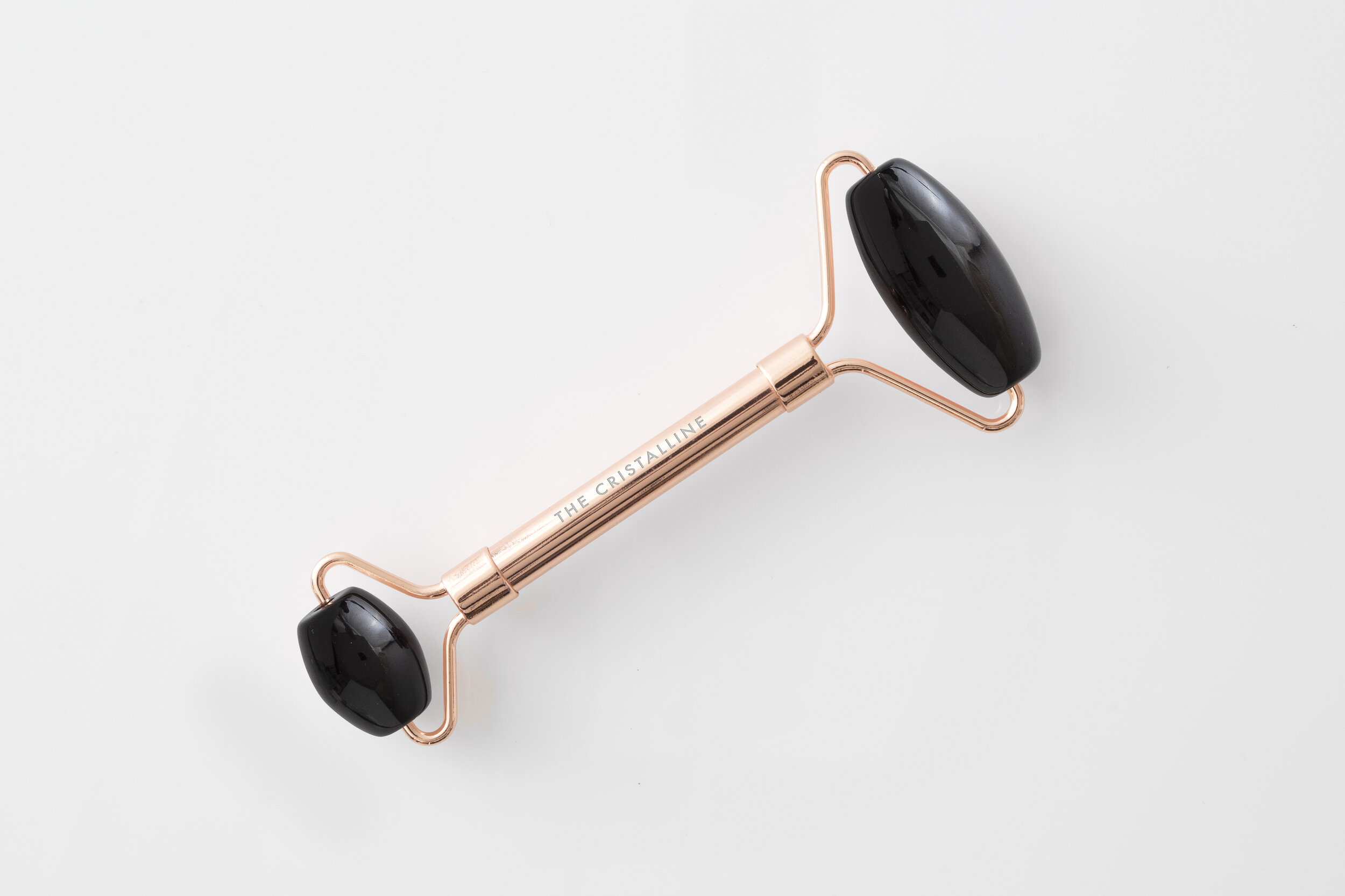 Obsidian Metal Handle Facial Roller