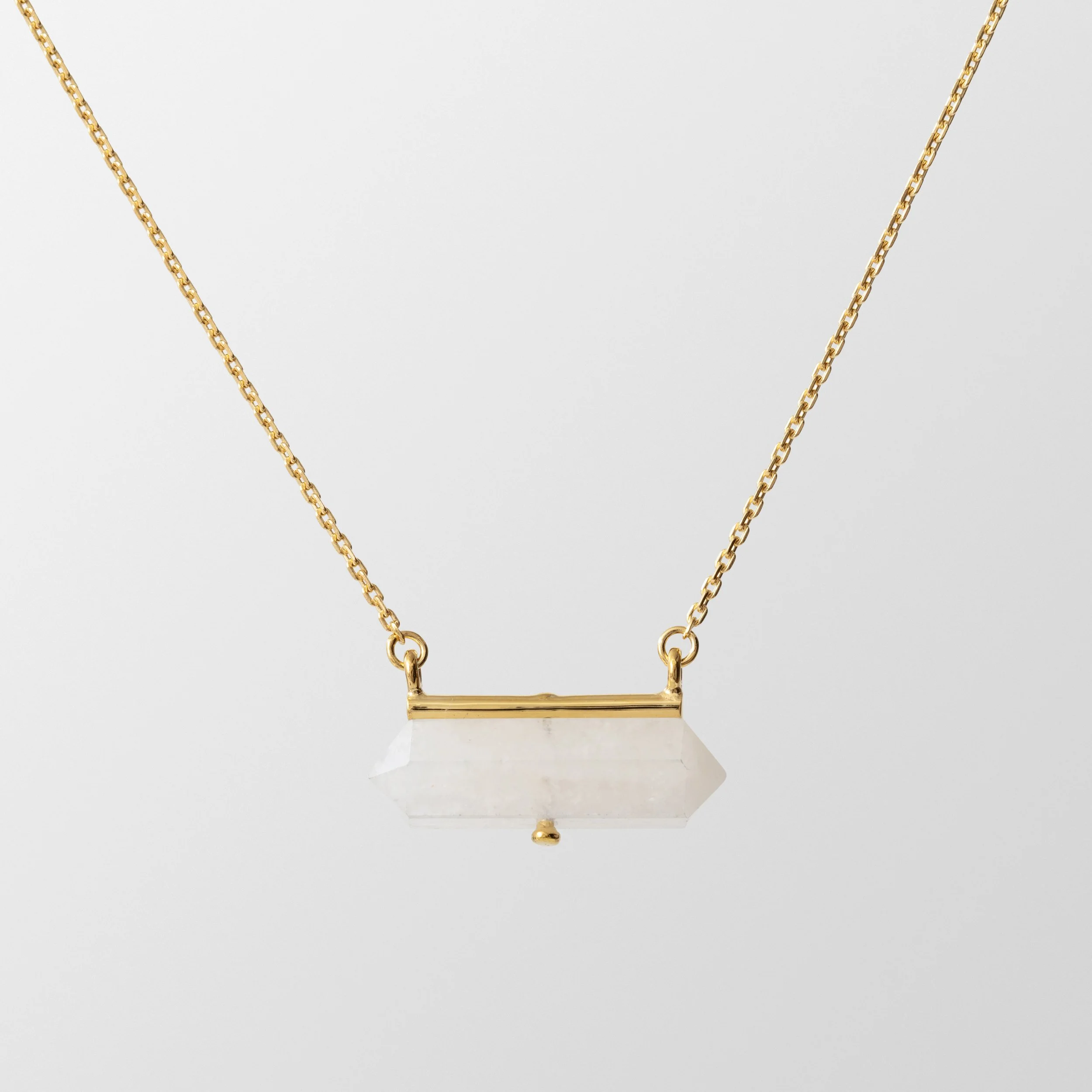 Moonstone Horizon Necklace - Yellow Gol