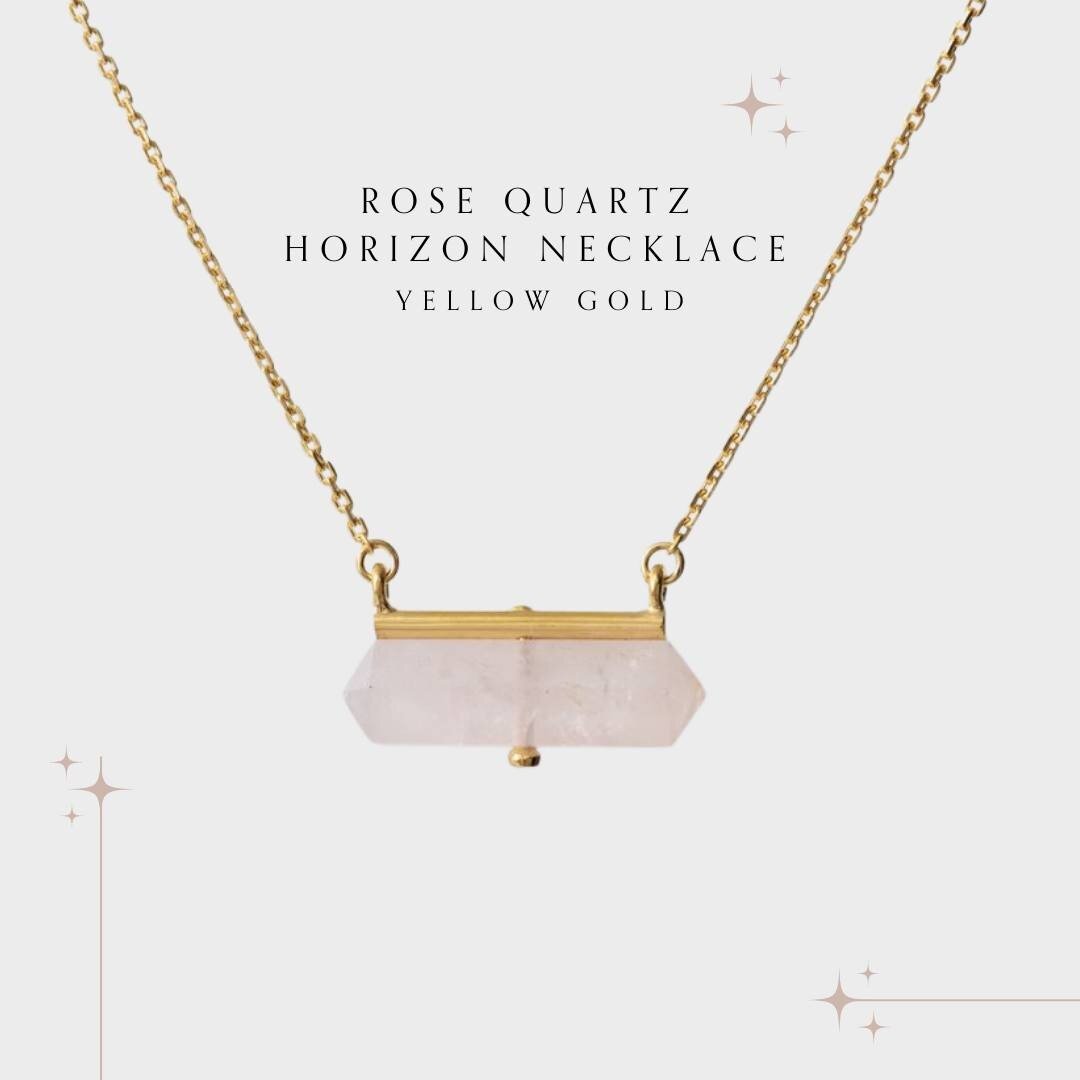 Check out these beauties! ✨ Each of our delicate pieces holds a unique quartz crystal, and you can choose from rose quartz, smoky quartz, and clear quartz in yellow gold or silver. 

Wear these necklaces for everything from love snd balance, to clari